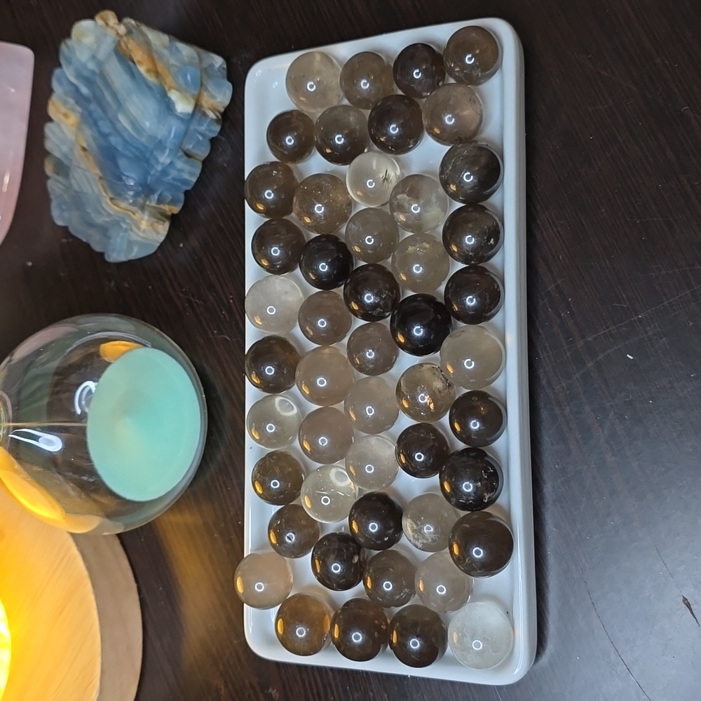 10 Smokey Quartz Spheres